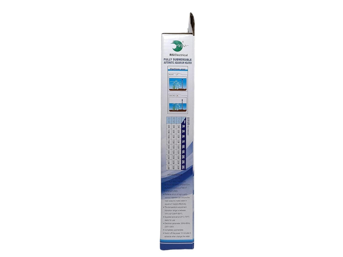 RS Electrical 50 watts Automatic Glass Heater with auto on Off Facility with Standby Light Indicator