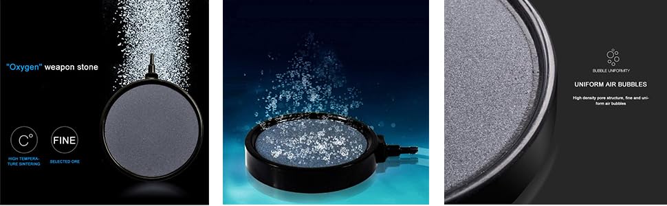 4-Inch Round Air Stone Disc Bubble Diffuser for Aquarium Fish Tank
