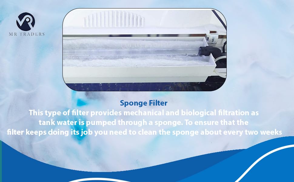 Aquarium White Sponge for Top Filters 3 feet Length Original