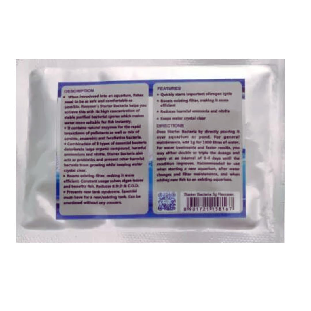 Starter Bacteria Pro-Biotic Beneficial Live Bacteria for Aquarium (5Grams)