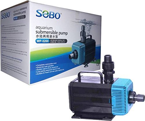 SOBO Submersible Power Head - WP-5200-75W - F.Max 3500 L/H - - Water Lifting Pump - Pond and Fountain and Sump Filter Systems