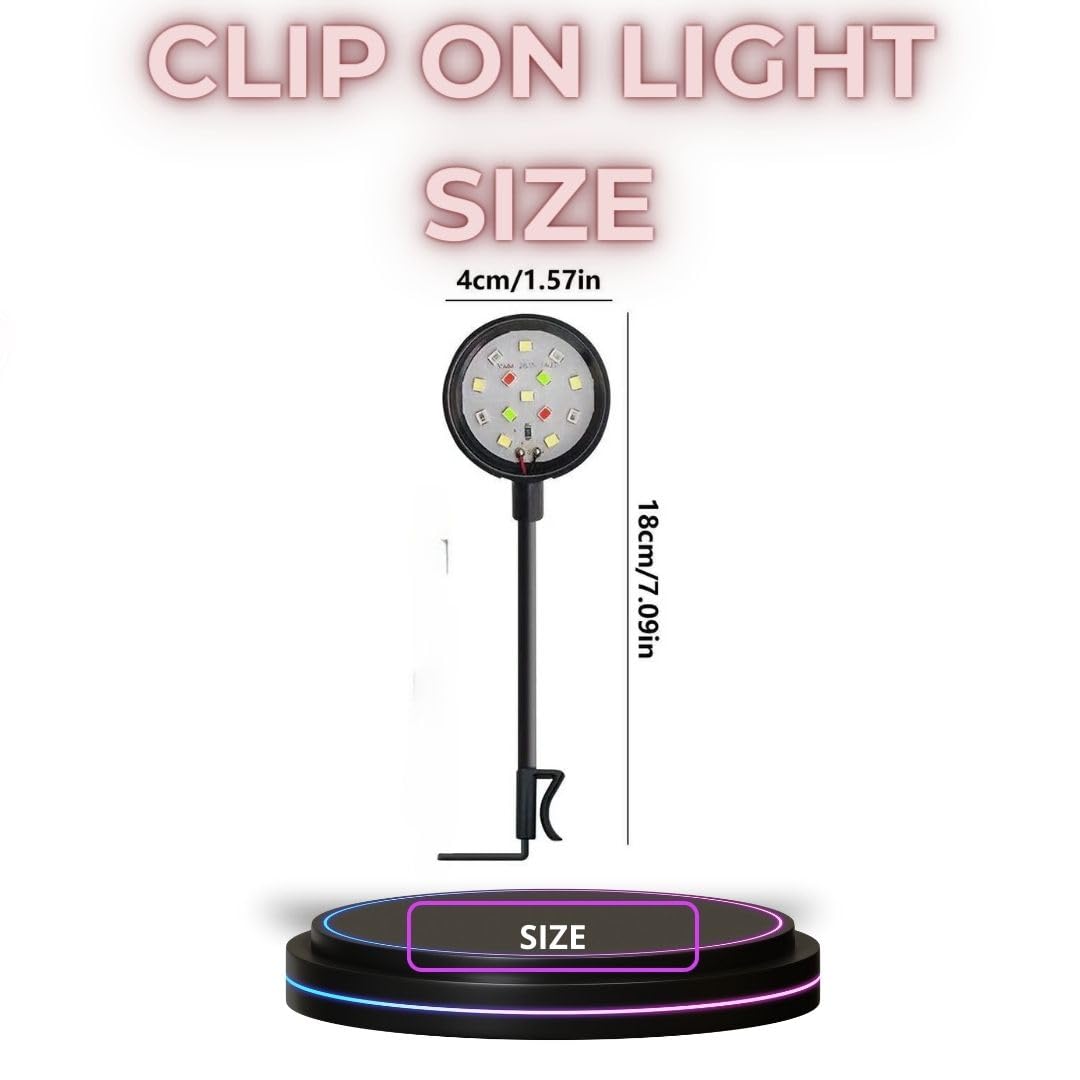 Ultra Mini Flexible Aquarium Fish Light 3Watts WRGB LED Light  Flexible Neck  360 Degree Rotatable Splash Proof Suitable Only for Bowl and Mini Tank Upto 1 Feet
