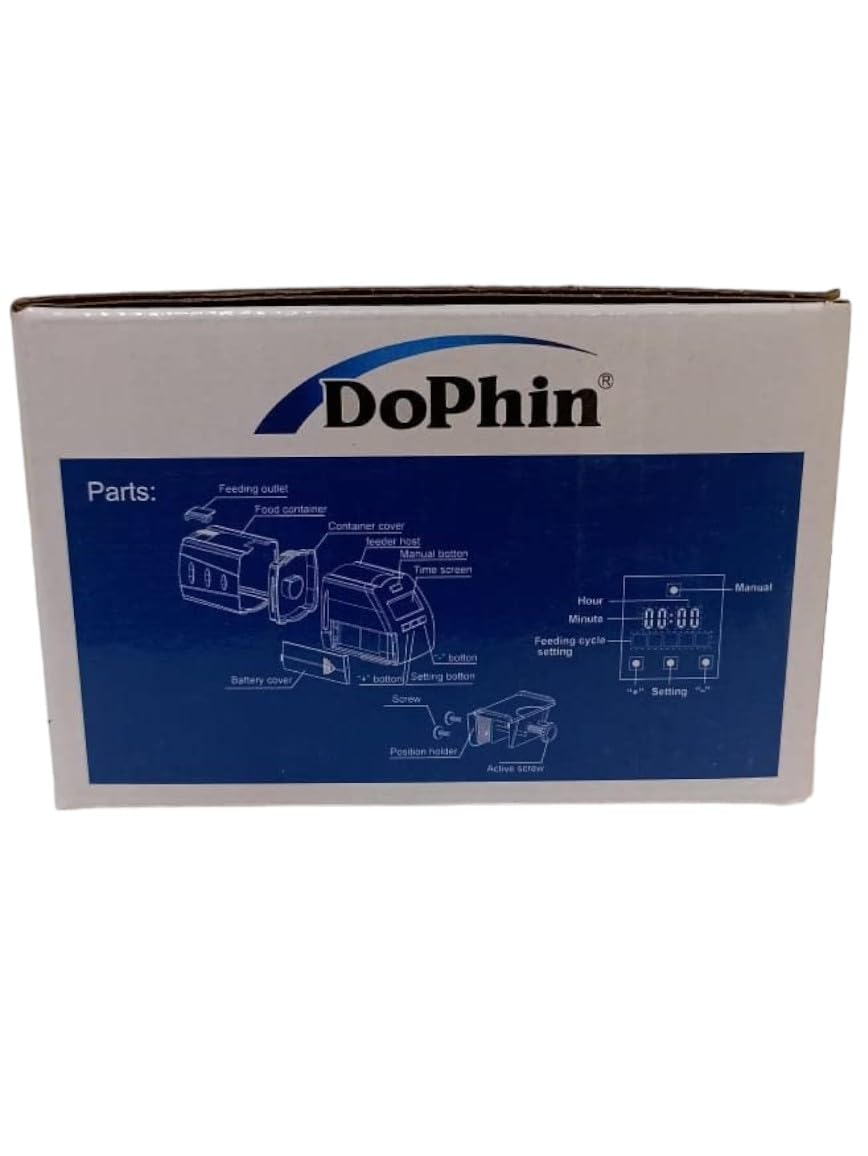 DOPHIN LCD Screen Automatic Fish Food Feeder for Aquarium (Model: AF 012)