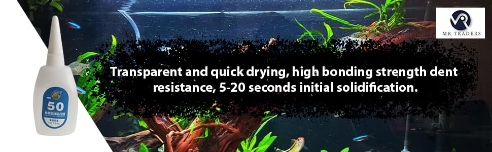 Aquascaping Instant Glue 50 gm for Rock and Drift Wood [ Not for Aquarium Plants use]