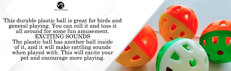 Bird Ball Toys with Rattler for Birds Playing Toys (Pack of 4) Birds