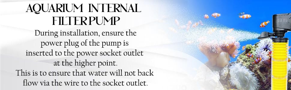 SOBO Aquarium Internal Filter Pump (Model : FE- 1504,Power: 15W, Output: 1200L/H Ac 220-240v 50/60HZ)