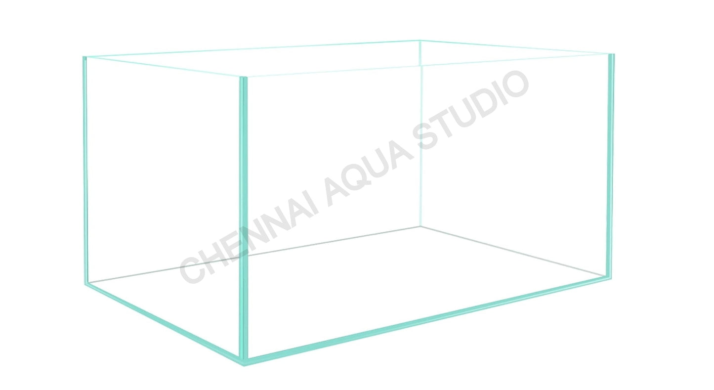 Ultra Clear Open Tank – L*W*H 60x30x34cm | 6MM CNC Cut Glass