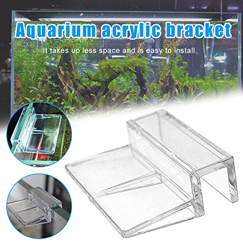 Aquariums Clear Color Acrylic Aquarium Glass Cover Holder (Transparent Acrylic Fish Tank Top Glass Cover Support Clip) pack of 6