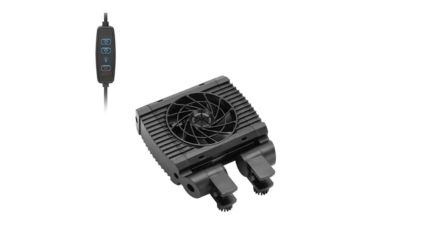 Heads 100V-240V Adjustable Aquarium Cooling Fan Aluminum Alloy Fish Tank Cooling Fan Aquarium Fish Tank