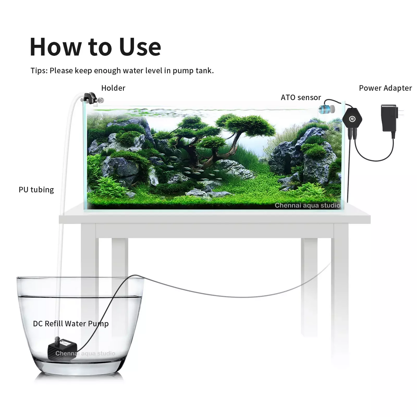Auto Top Off for Saltwater Aquarium & Fresh Aquarium (580P)