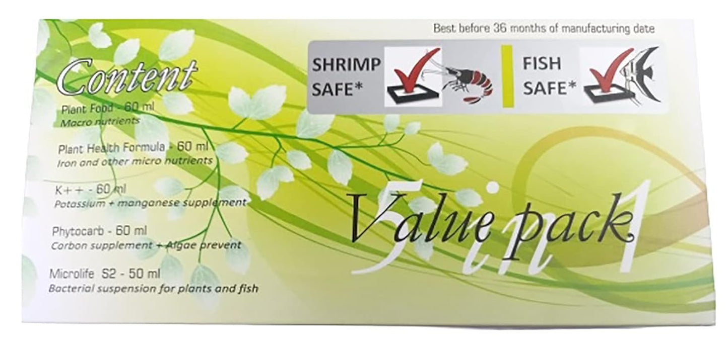 Aquatic Remedies 5 in 1 Value Pack Aquatic Plant Nutrients for Planted Tank