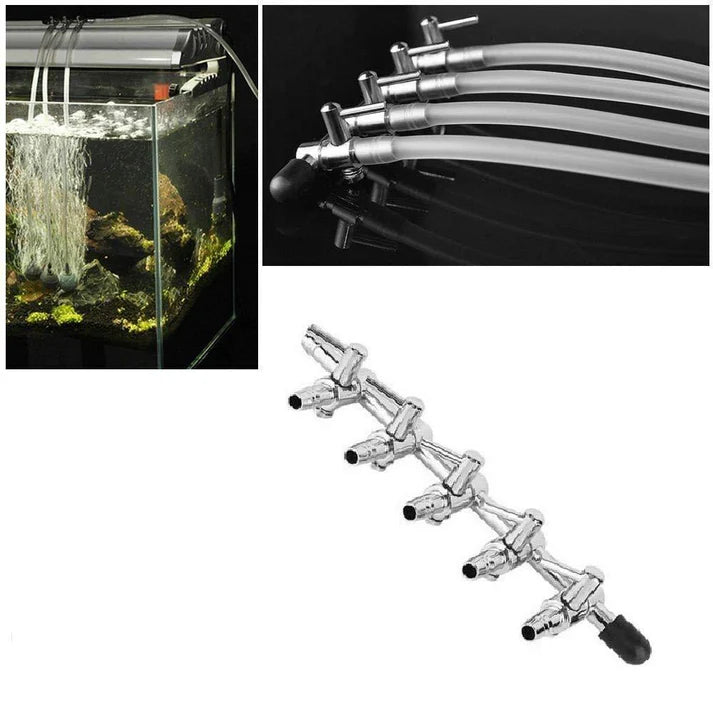 5-Way Aquarium Air Flow Splitter For Aquarium Air Pump
