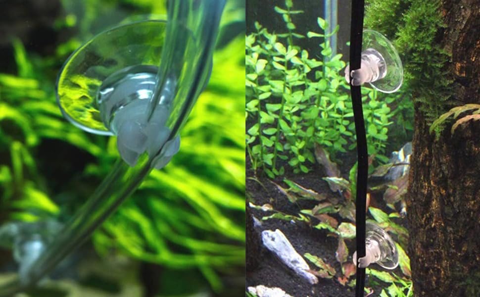 MR TRADERS Aquarium Chukker 12 pcs Aquarium Fish Tank Suction Cups Airline Pump Tube Holders Clips Clamps