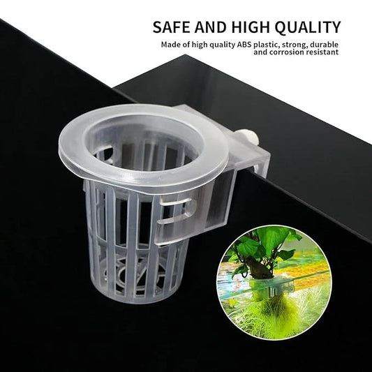MR Trader 2 Pcs White Hanging Water Plant Holder Pot for Aquarium Fish Tank