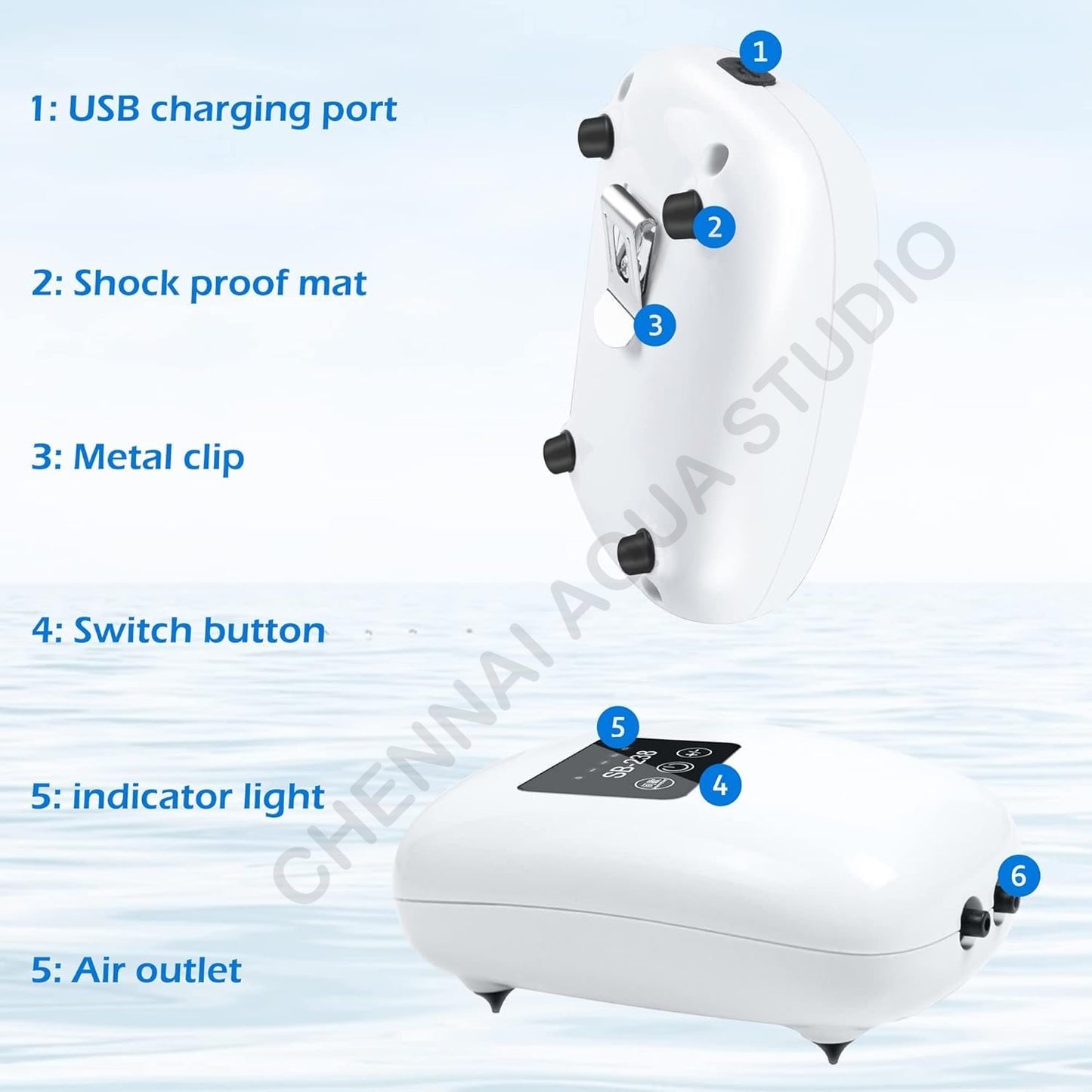 SOBO AC/DC 2 Way AIR Pump for Aquarium SB-228 2W