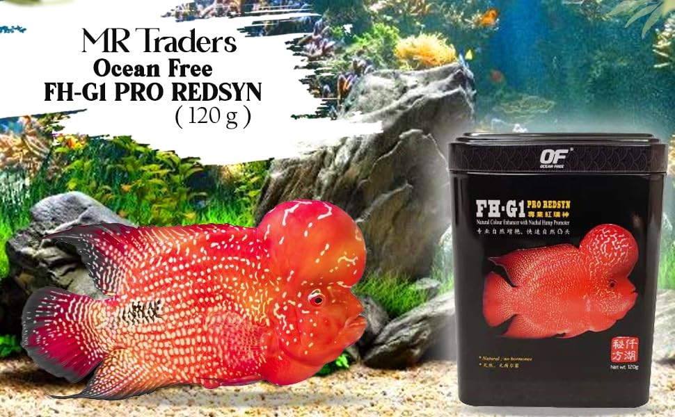 Ocean Free FH-G1 PRO REDSYN (120 g) Aquarium Flowerhorn Fish Food