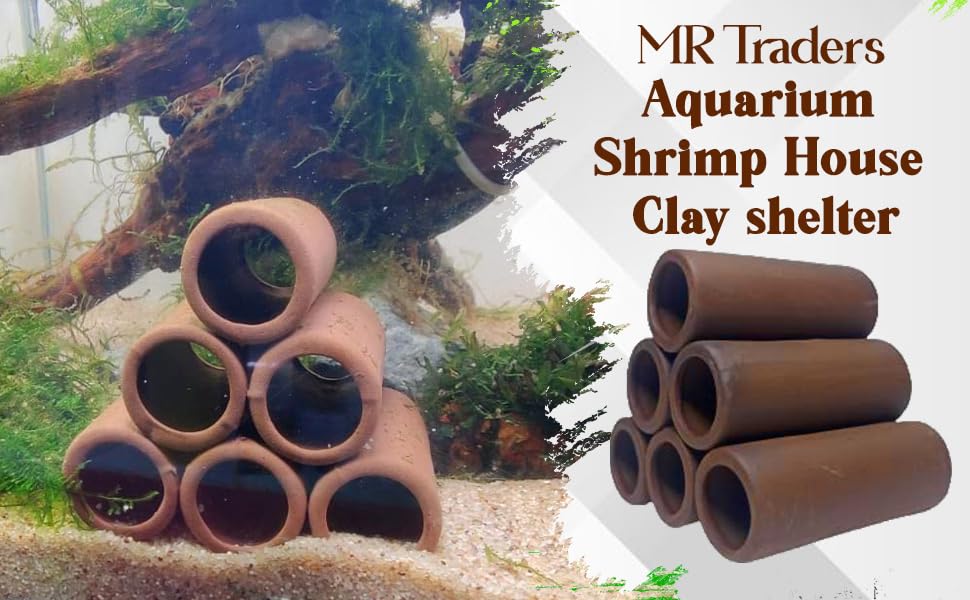 Aquarium Shrimp House Clay shelter 6 Holes Shrimp Cave