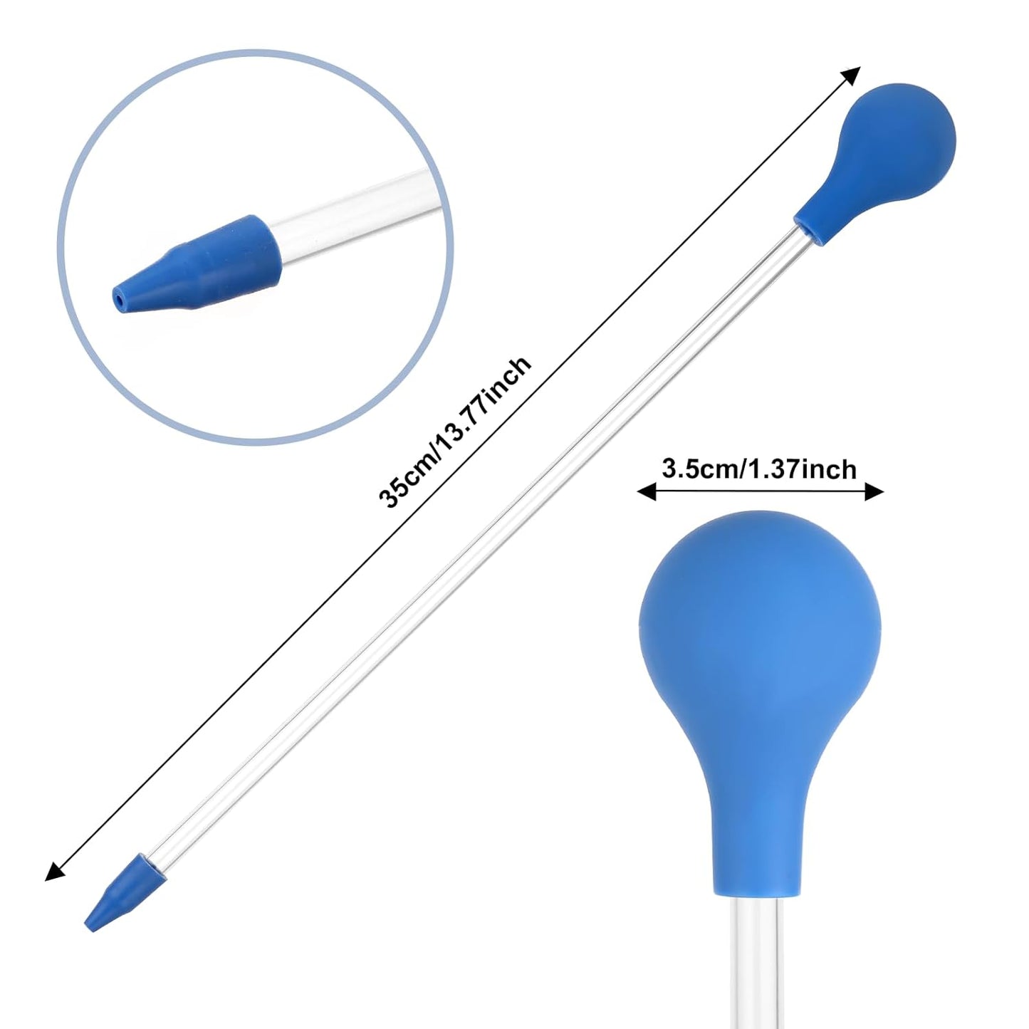 Aquarium Coral Feeder Dropper – Acrylic Long Tube Pipette for Target Feeding, Liquid Fertilizer & Waste Removal (Saltwater & Freshwater) 35cm
