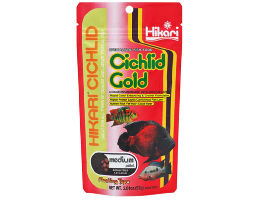 Hikari Cichlid Gold Medium pellet 57gm FLOATING TYPE