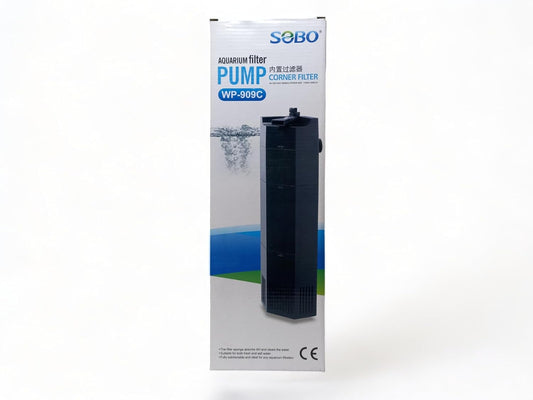 SOBO Aquarium Corner Filter Pump (Model : WP-909C,Power: 28W, Output: 1600L/H Ac 220-240v 50/60HZ)