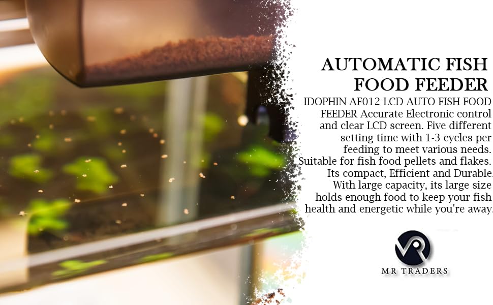 DOPHIN LCD Screen Automatic Fish Food Feeder for Aquarium (Model: AF 012)