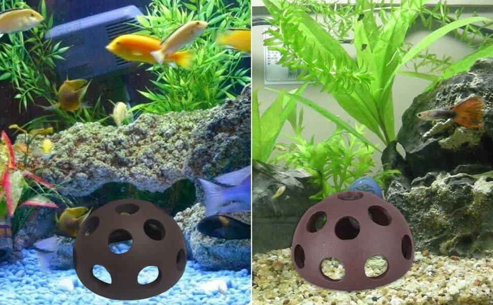 Aquarium Shrimp House Clay shelter 15 Holes Shrimp Cave Size 5.5cm (1 PC)