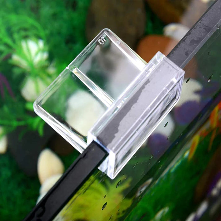 Aquariums Clear Color Acrylic Aquarium Glass Cover Holder (Transparent Acrylic Fish Tank Top Glass Cover Support Clip) pack of 6