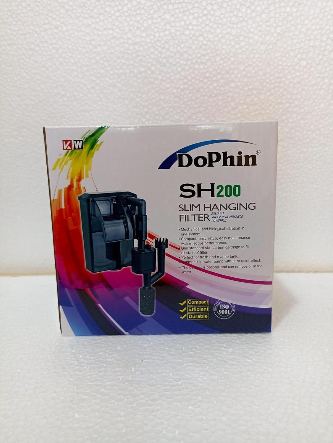 DOPHIN SH200 (2.8W output150L/Hr) Aquarium Slim Hanging Filter
