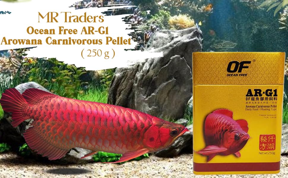 Ocean Free AR-G1 Arowana Carnivorous Pellet (250 g) Aquarium Arowana Fish Food