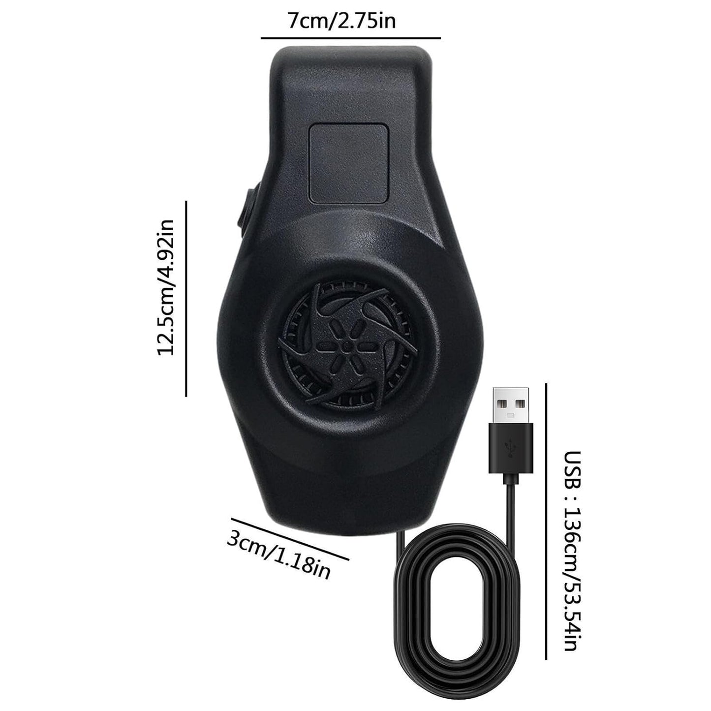 Cube One Aquarium Cooling Fan 2 Variable Speed, Aquarium Temperature Control Fan With Usb Cable Black Color