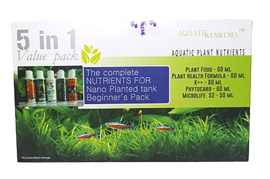 Aquatic Remedies 5 in 1 Value Pack Aquatic Plant Nutrients for Planted Tank