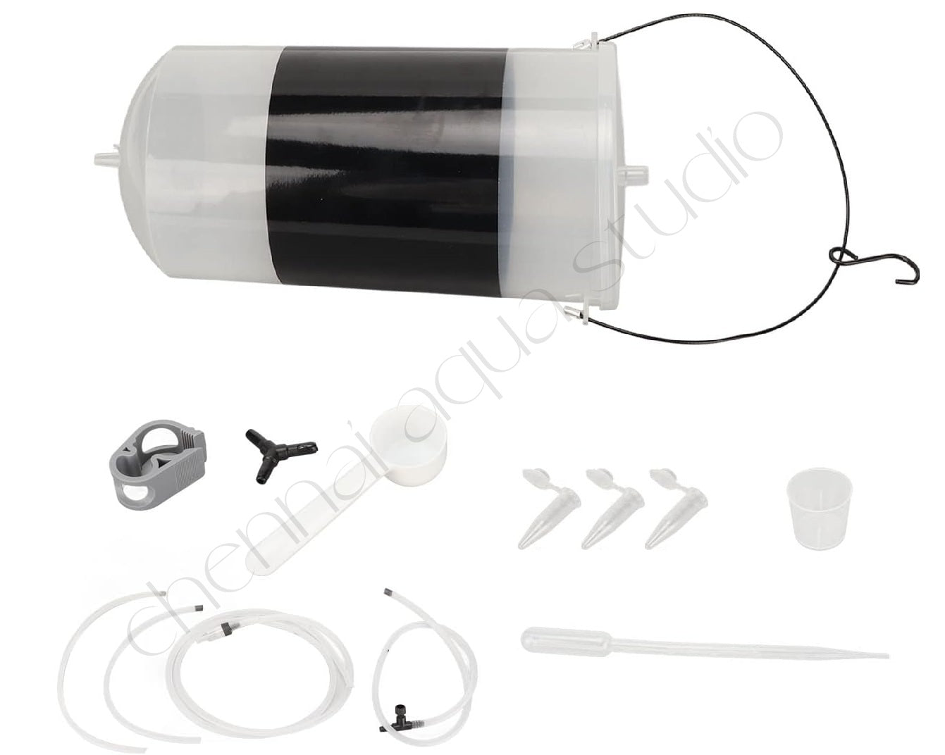 Brine Shrimp Hatchery Kit – Large Capacity Incubator with Regulating Valve | High Hatching Rate | Easy to Use & Clean | Complete Shrimp Hatching Accessories Included with Peqon Artemia Capsules (1 Strip – 10 Capsules)