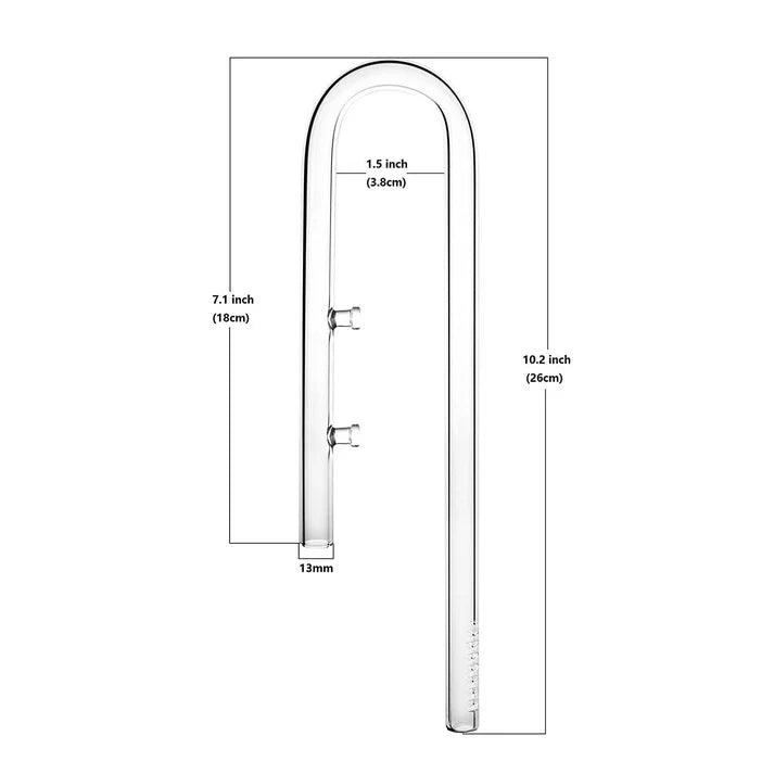 Lily Pipe Glass Inlet & Outlet For Canister Filter