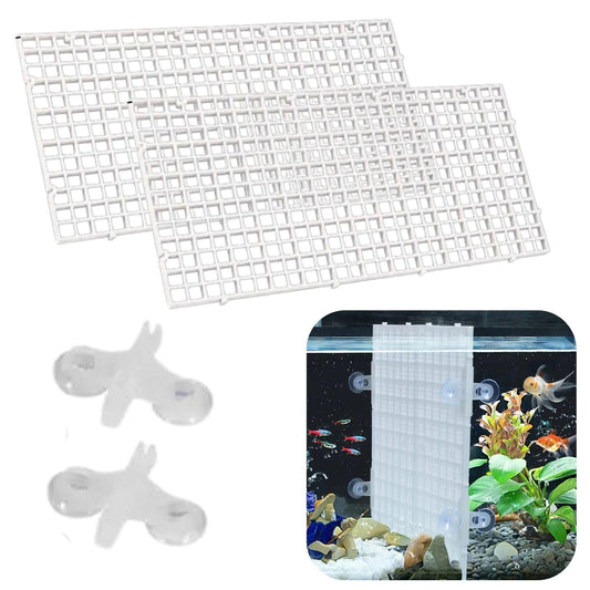 MR TRADERS Aquarium Egg Divider White Color(Pack Of 2)/ Plastic/Suction Cup (2 Pcs)