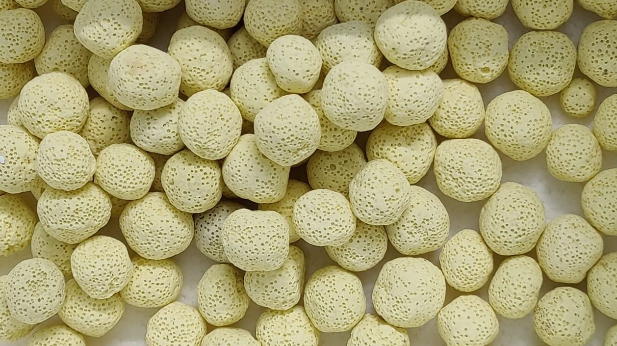 Yellow Ceramic Ball Bio Porous Filter Media Biological Aquarium Filter Bacteria Materials 250gm