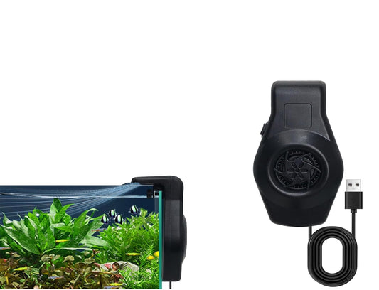 Cube One Aquarium Cooling Fan 2 Variable Speed, Aquarium Temperature Control Fan With Usb Cable Black Color