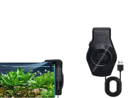 Cube One Aquarium Cooling Fan 2 Variable Speed, Aquarium Temperature Control Fan With Usb Cable Black Color