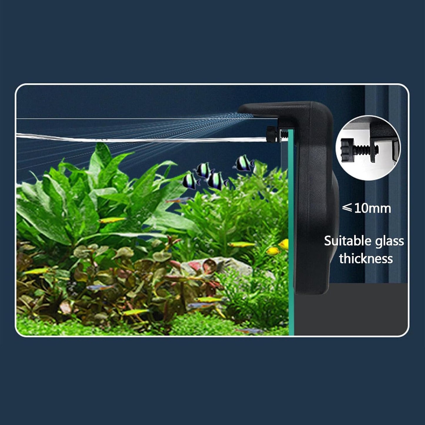 Cube One Aquarium Cooling Fan 2 Variable Speed, Aquarium Temperature Control Fan With Usb Cable Black Color