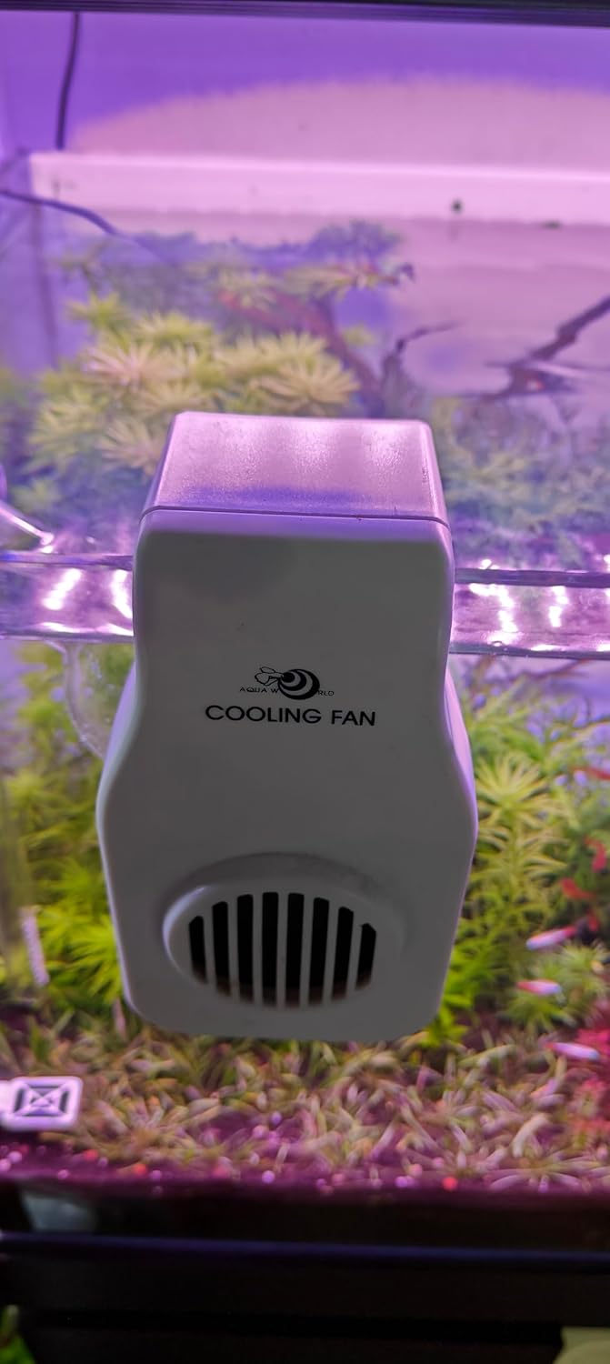 Aquarium cooling fan small size Hang on design (White)