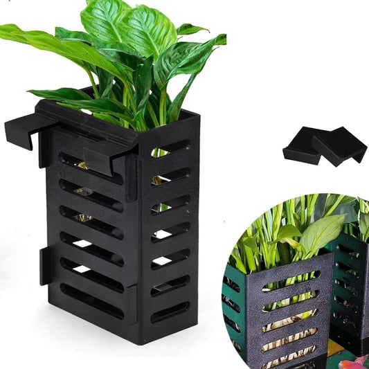 Aquarium Plant Holder with Suction Cups & Hooks – Hanging Water Plant Pot for Aquatic Plants, Durable ABS Plastic, Ideal for Pothos, Bamboo & More (Pack of 1)