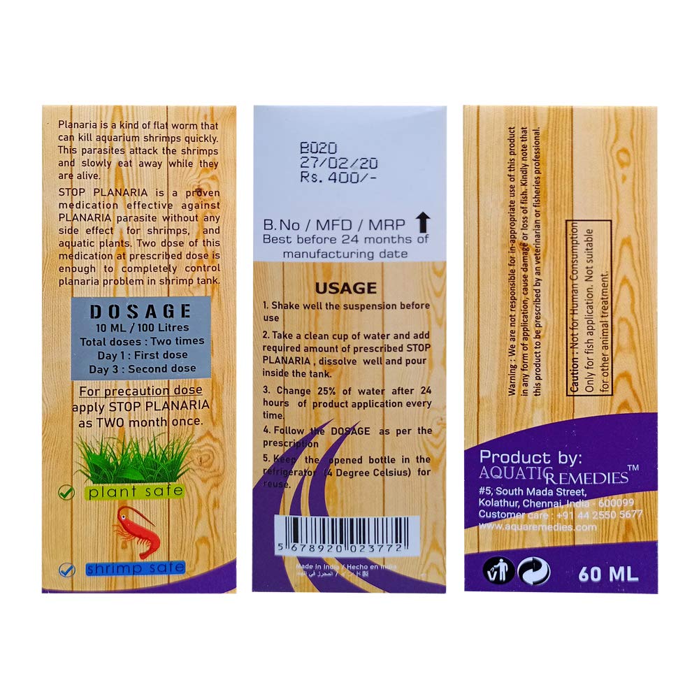 Aquatic Remedies Stop Planaria 60ml, White