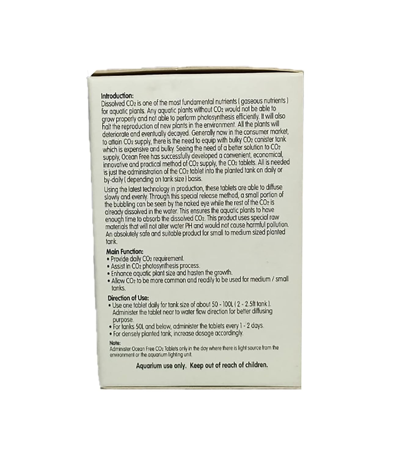 Ocean Free CO2 Tablets for Aquarium Plants