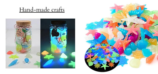 Mr Traders Luminous Sea Creature Stones – Glow-in-the-Dark Decorative Pebbles for Fish Bowls, Gardens, Ponds & Crafts – Ocean Animal Shapes, Light-Activated