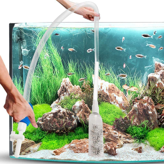 Aquarium Vaccum Syphon Pipe Fish Tank Gravel Cleaner Aquarium Water Changer with Tap