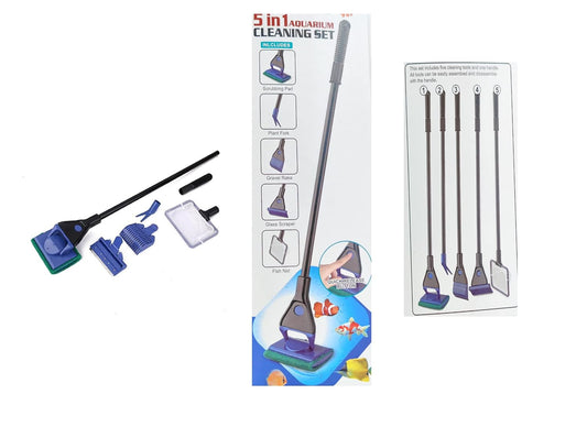 Professional 5in 1 Aquarium Cleaning Set Size 52cm Approx