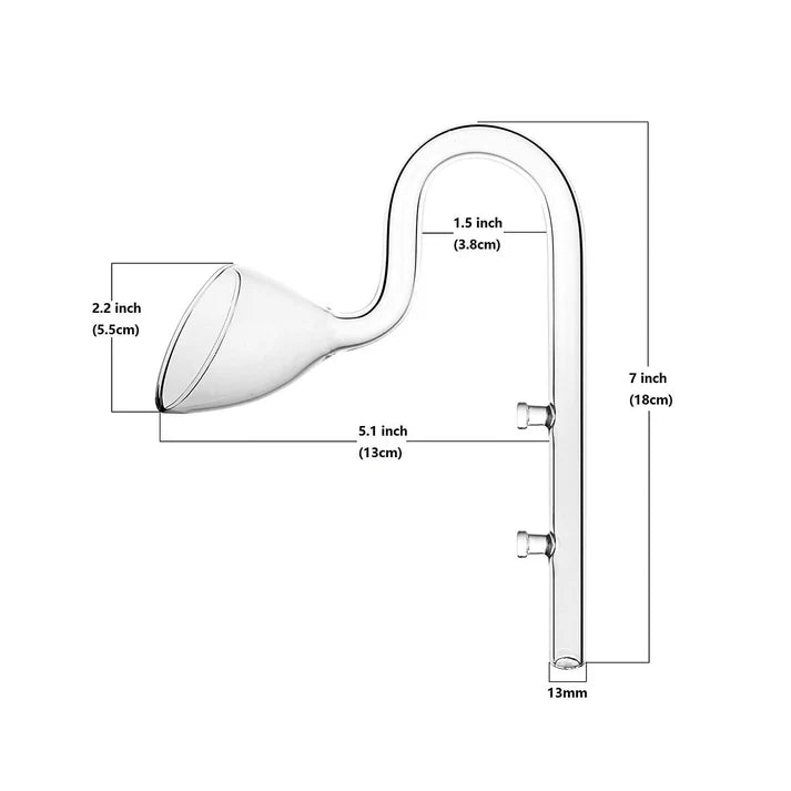 Lily Pipe Glass Inlet & Outlet For Canister Filter