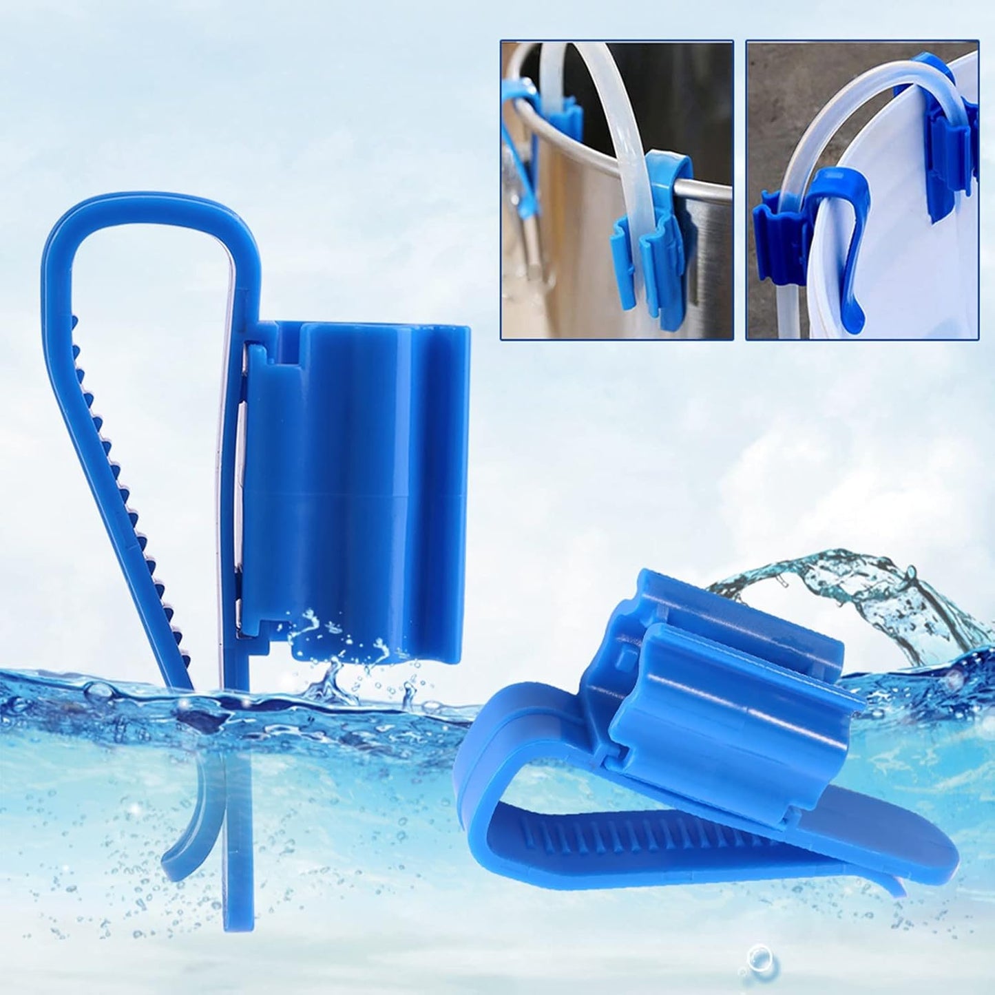 Aquarium Fish Tank Hose Holder Hanger, Set Auto Siphon Tube Clip Clamp Holder Clamp for Regular Siphon Aquarium Fish Tank Water Pipe Fixing Clip