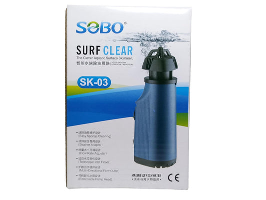 SOBO Surf Clear (Model: SK-03, AC 220-240v 50Hz,Power:3W F.max: 200L/H)