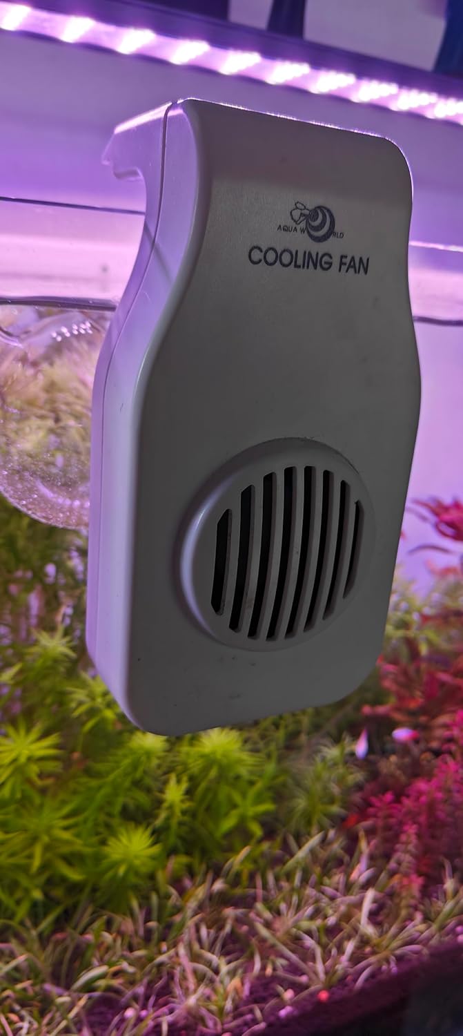 Aquarium cooling fan small size Hang on design (White)