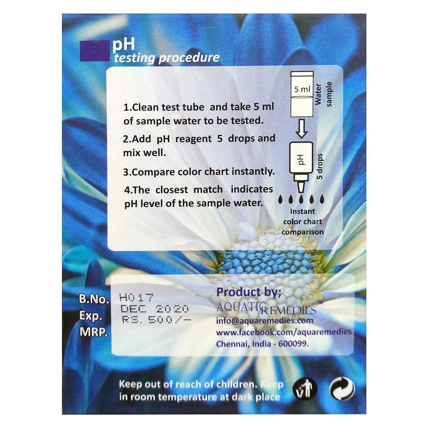 Aquatic Remedies Universal PH Test Kit, 60 g